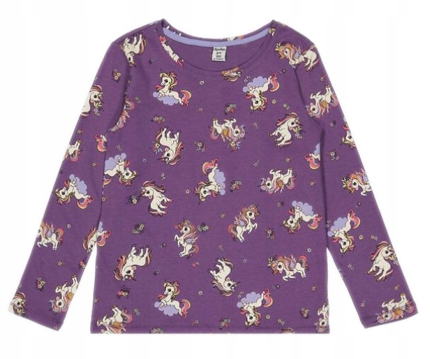 

Bluzka Dziewczęca Długi Rękaw jednorożec 128