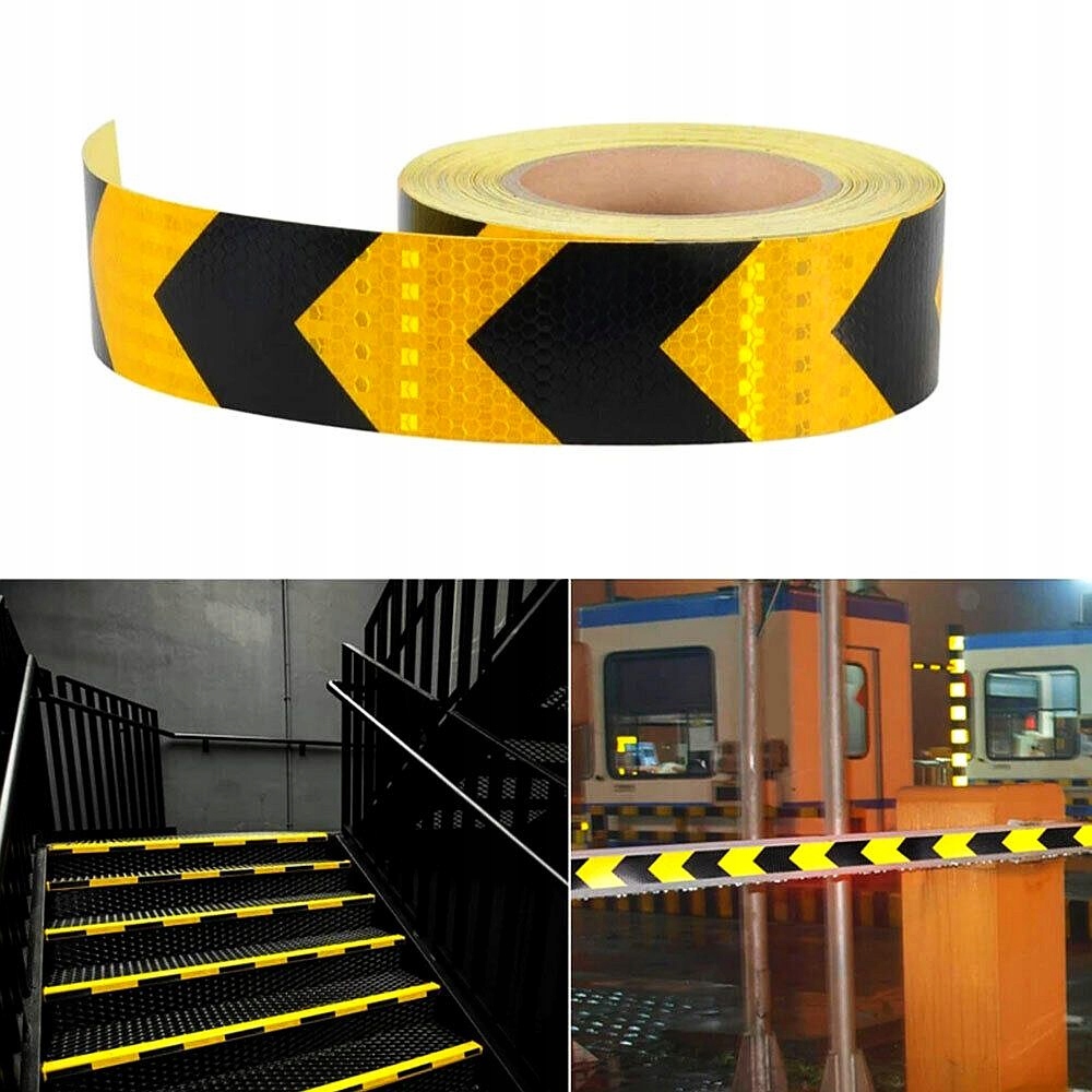 TAŚMA ODBLASKOWA SAMOPRZYLEPNA POMARAŃCZOWA STRZAŁKA KIERUNKOWA ODBLASK 5M Marka Inna