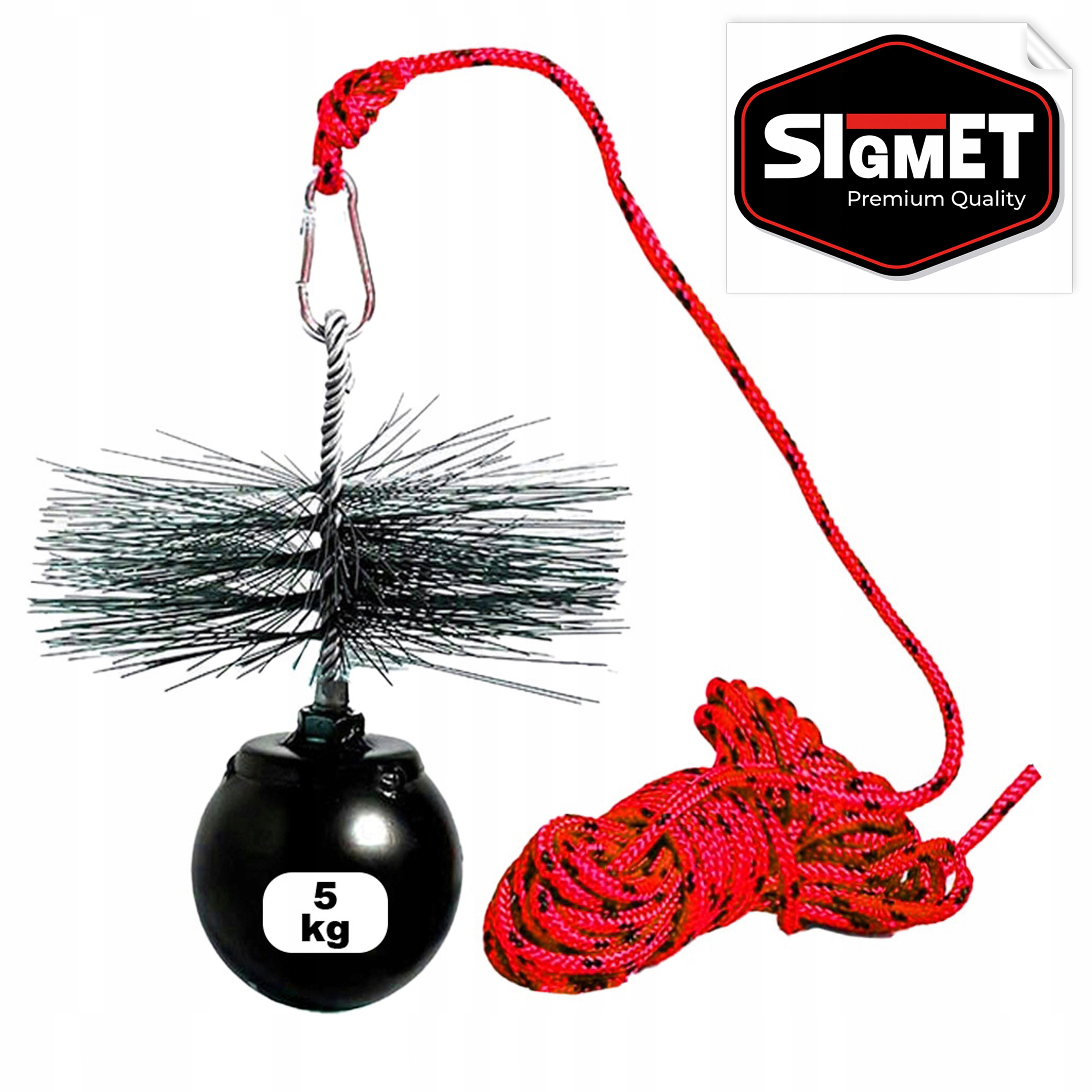 Sada Na Čištění Komína Vytěrák Lano Koule 5 Kg