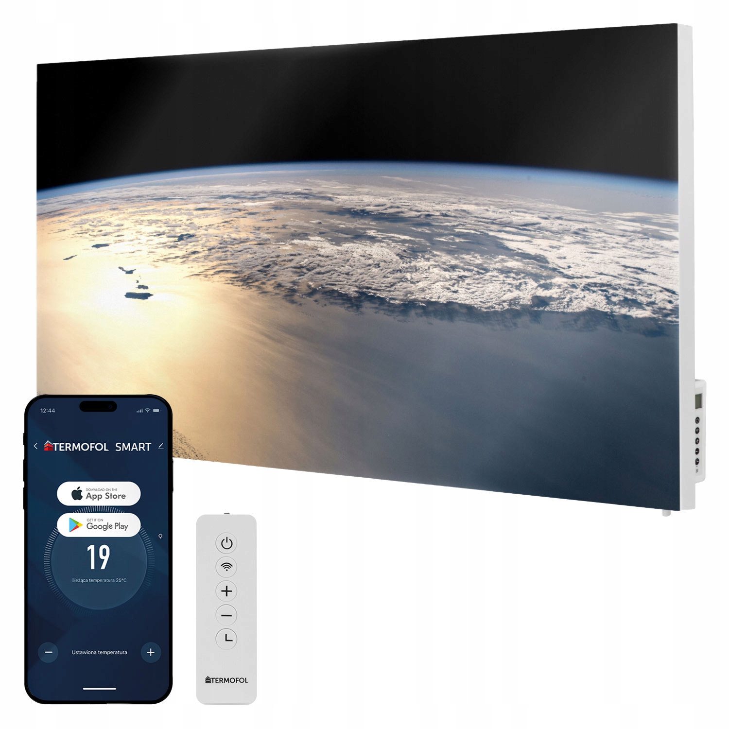 Infračervený ohrievač obraz Horizont zeme 700 W 120x60 cm WiFi