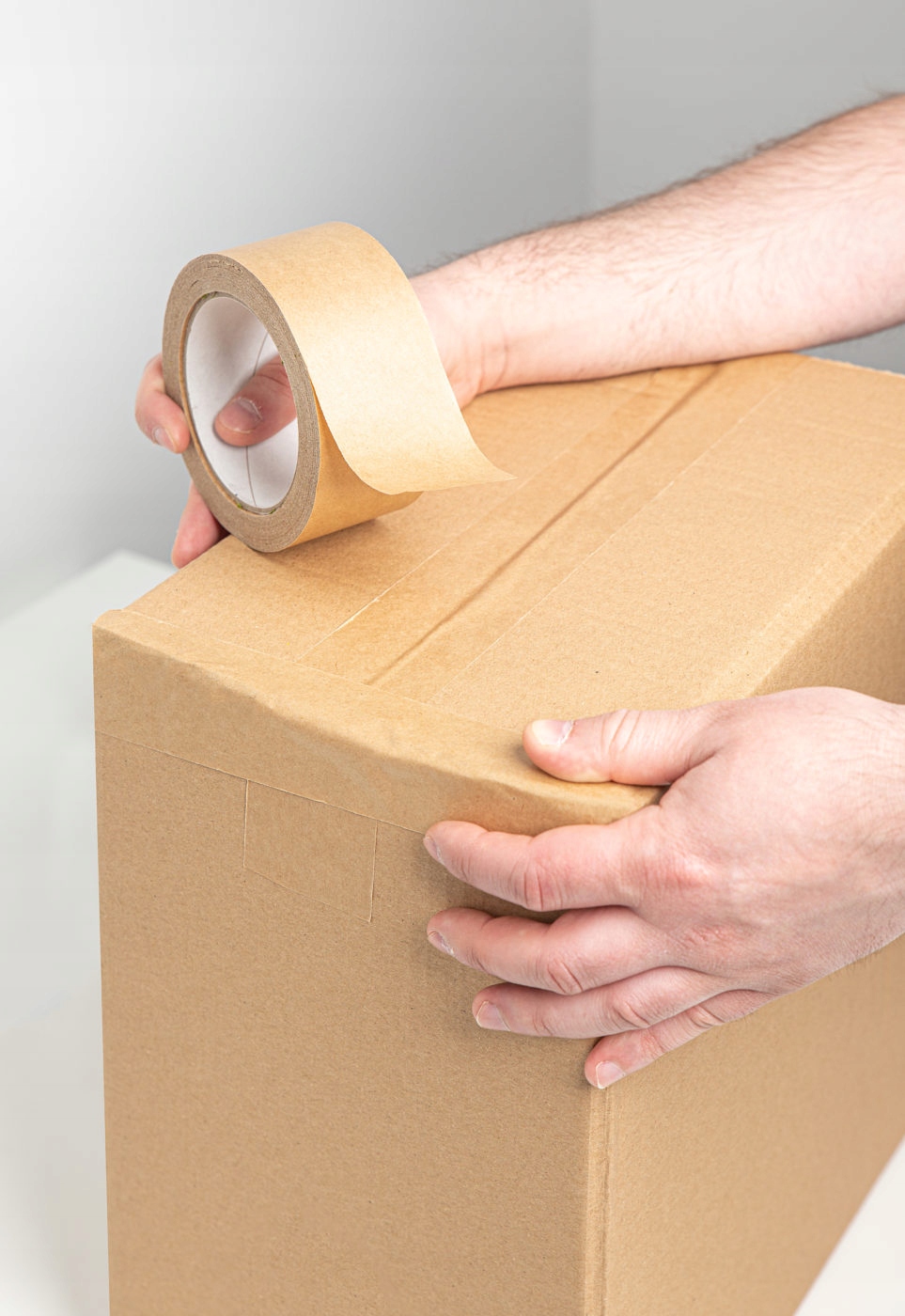 TAŚMA PAPIEROWA PAKOWA EKO EKOLOGICZNA SAMOPRZYLEPNA KLEJĄCA + NAKLEJKA Marka Dalpo