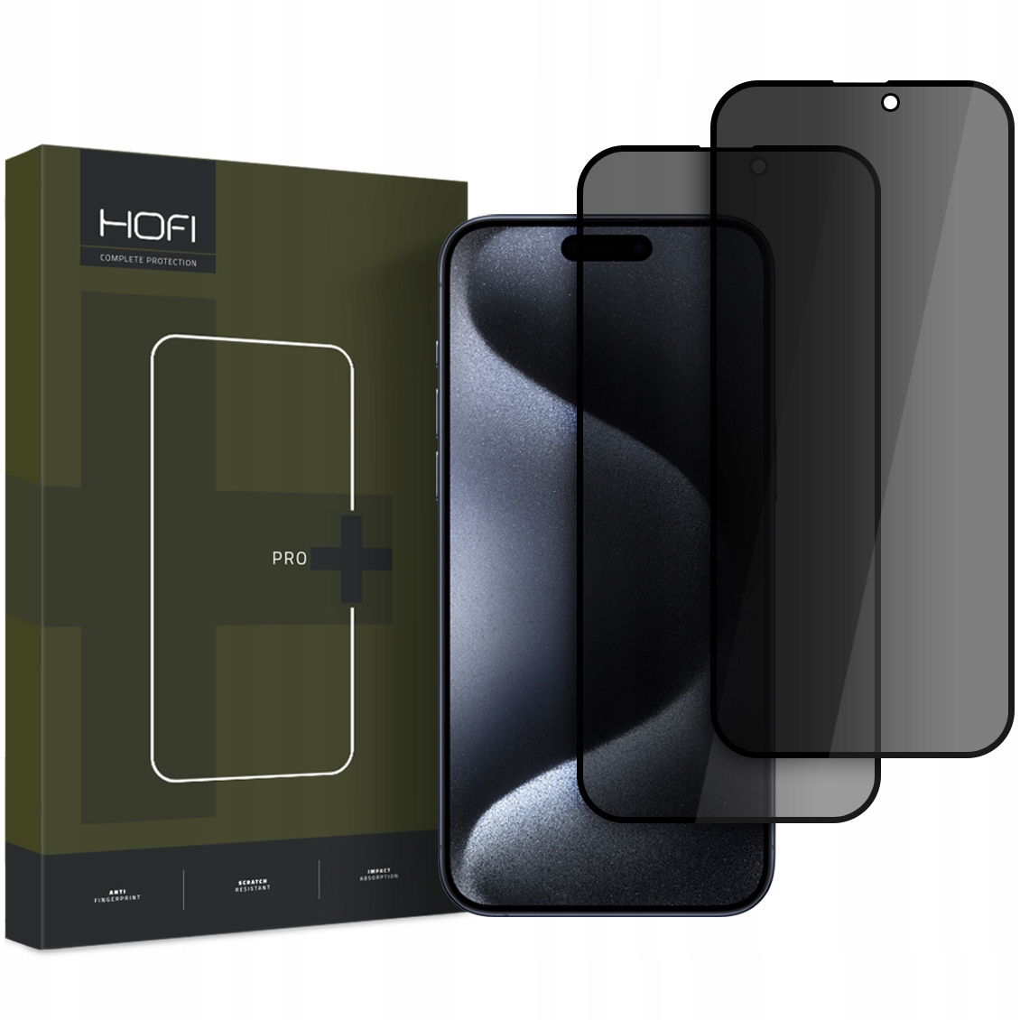Szkło Prywatyzujące Hofi Anti Spy Glass Pro+ 2- Pack iPhone 16 Privacy