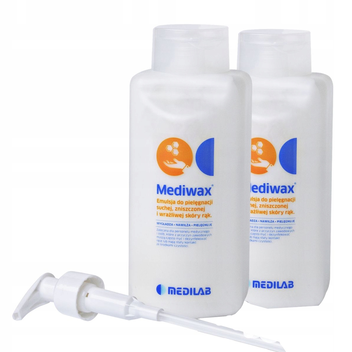 MediWax nawilżający krem do rąk z pompką 2x 500ml