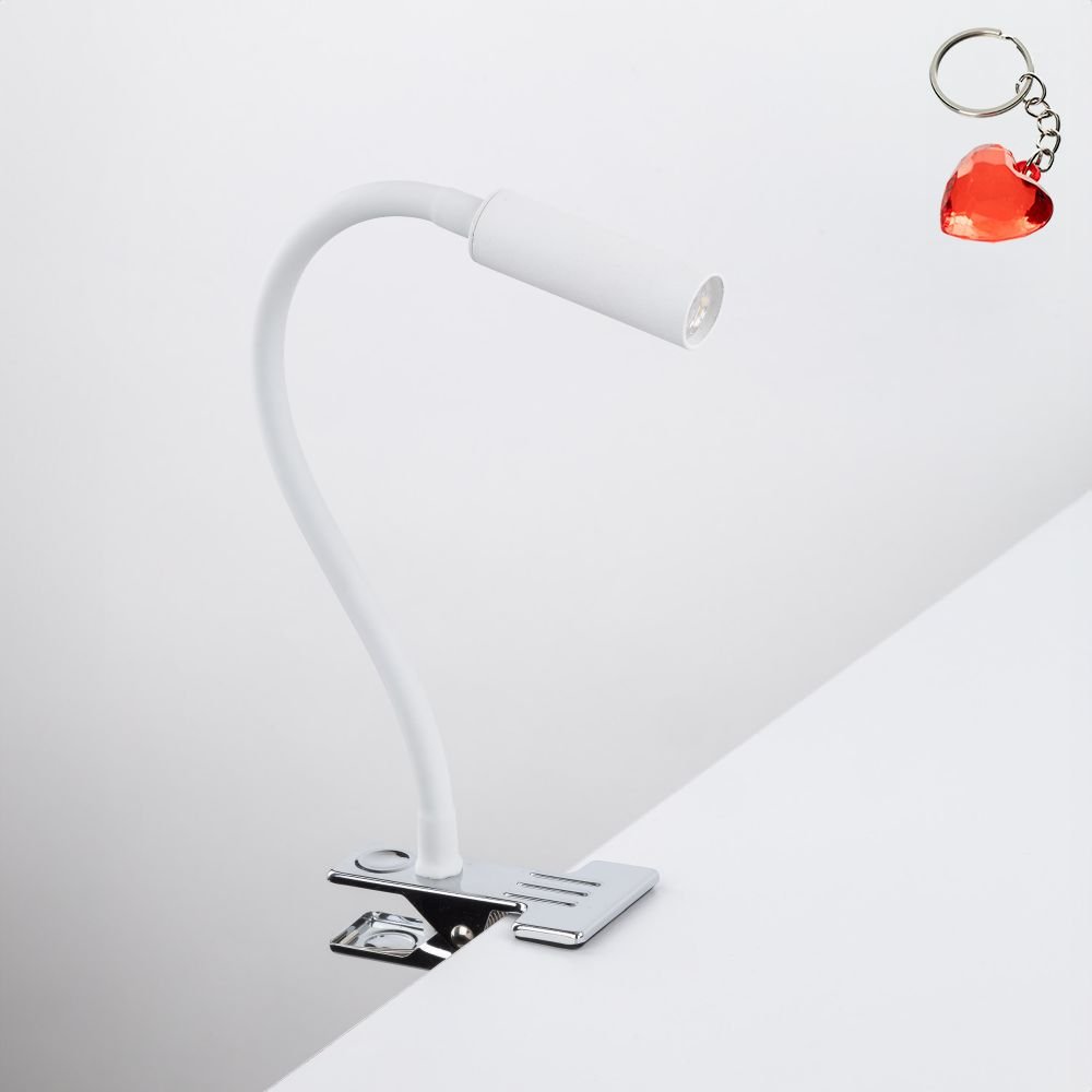 Klips Stolní lampa Bílá Lagos 1xG9 27 cm Kancelář Tk Lighting