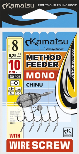Przypon Method Feeder Mono Chinu 6 BLNO/10cm/0,28mm Wire Screw K-007 OP.5 S