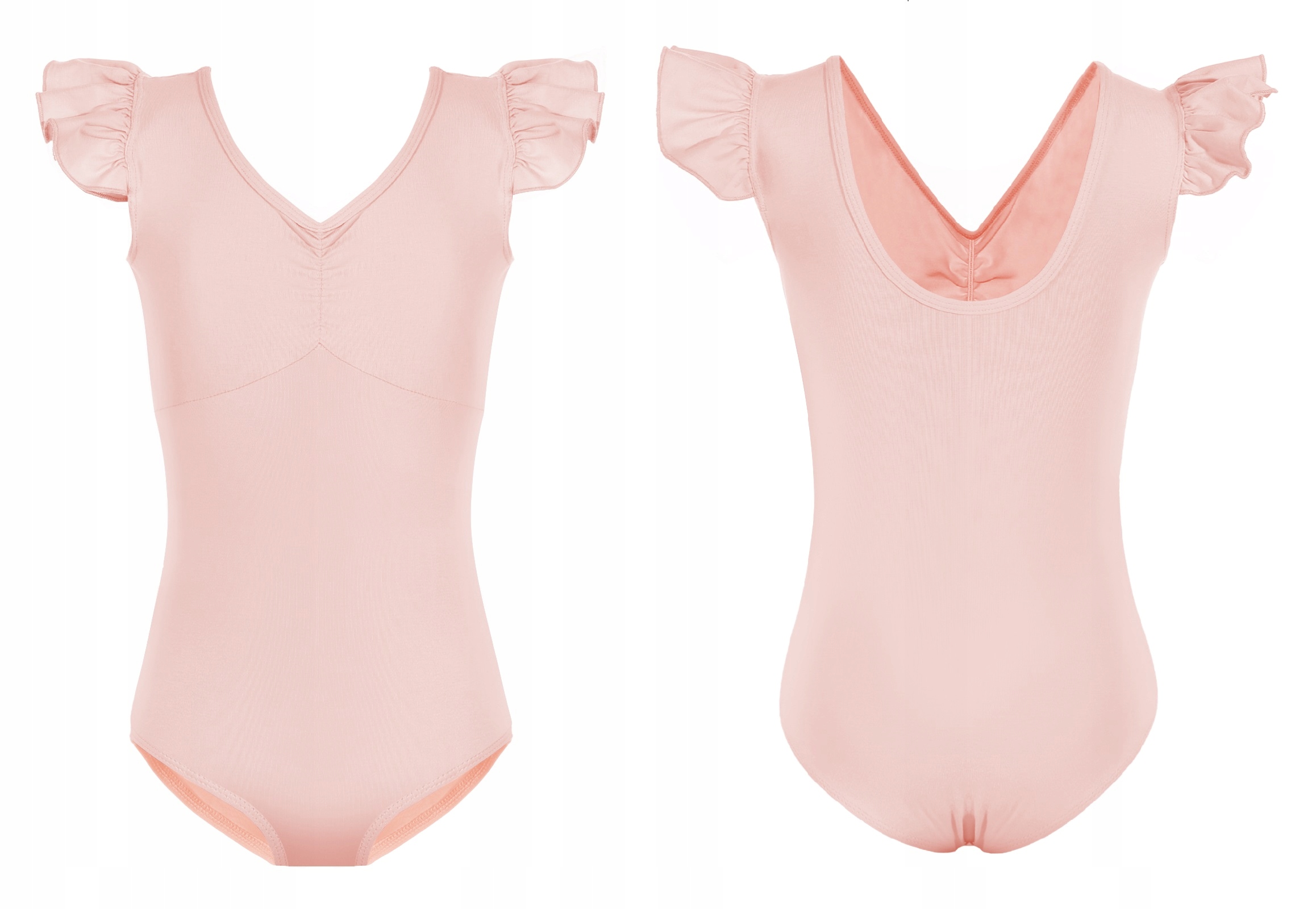 BODY BALETOWE STRÓJ DO BALETU FALBANKI RÓŻOWE 160