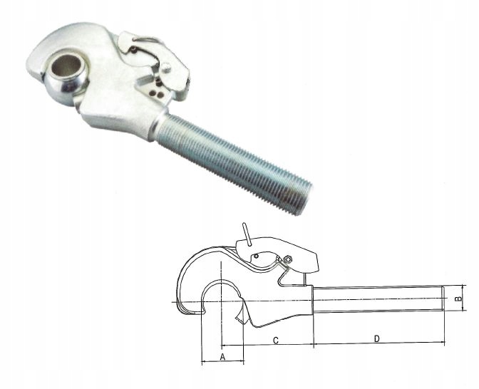 НАКОНЕЧНИК З ГАКОМ В ЗБОРІ M30X3 FI-50