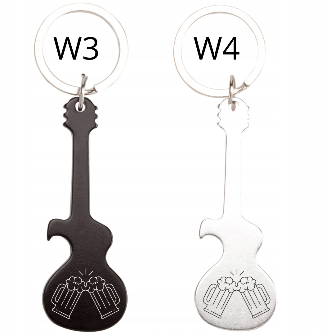 Brelok grawer gitara otwieracz PIWO IMIĘ PREZENT Materiał metalowe