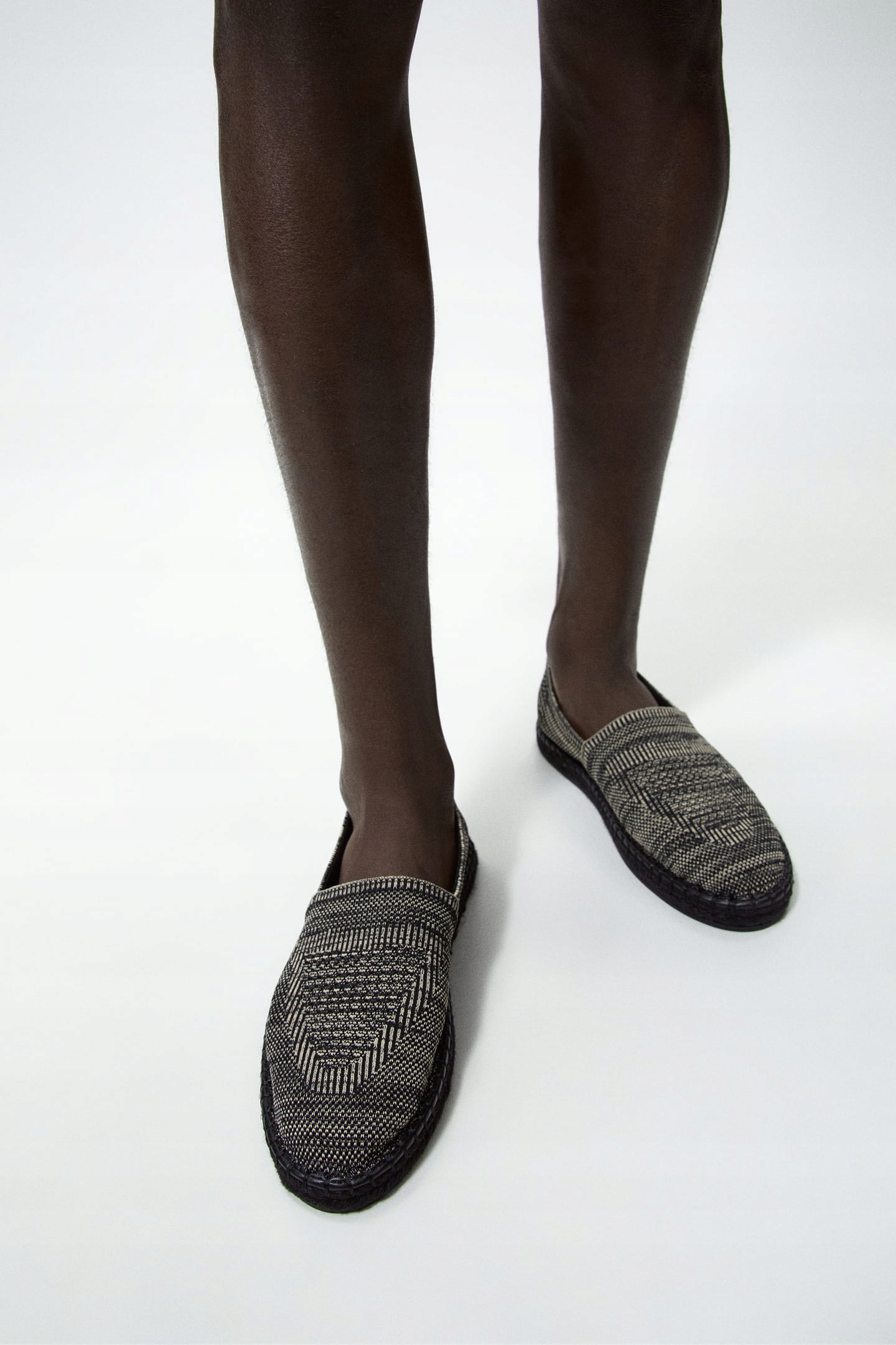 ZARA SZARE BUTY ESPADRYLE Z JUTOWA PODESZWA 43 Wzór dominujący marmurkowy