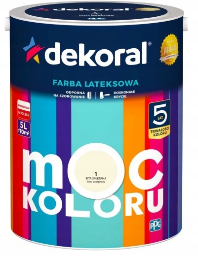Dekoral Moc Koloru Farba Bita Śmietana 5l