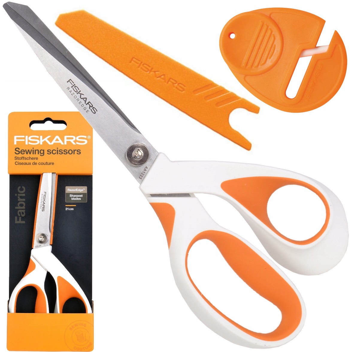 Krejčovské nůžky Fiskars Razoredge 21 cm 8185 s ocílkou