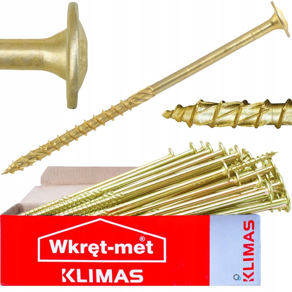 Tesařské Vruty Wkcp 10x280 Torx Podložková Talířová Hlava Klimas 25 Ks