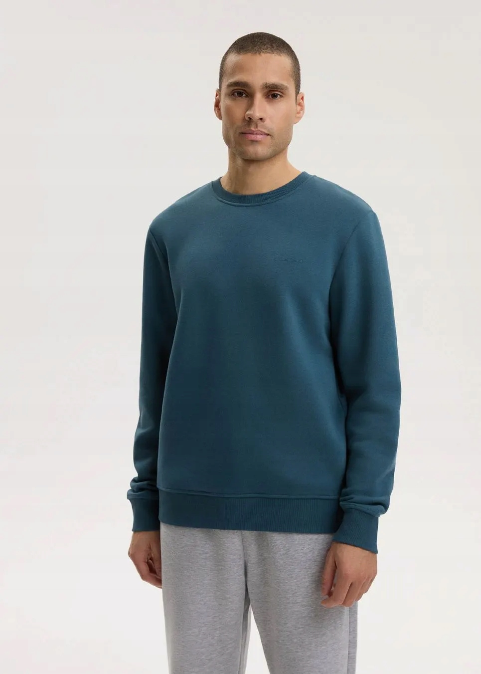 Bluza męska bez kaptura Diverse Basecrew S261 Petrol XL