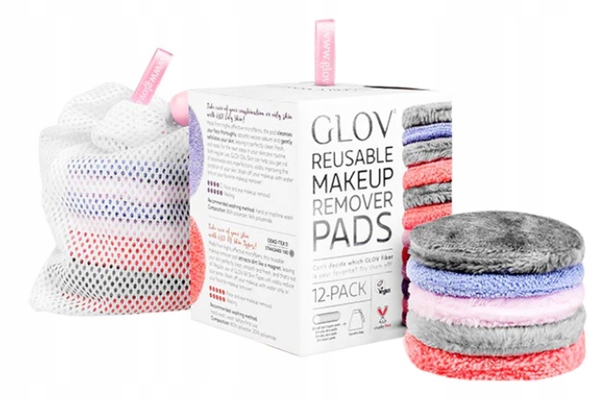 Glov Starter Set Sada opakovaně použitelných kosmetických vloček 12 Ks