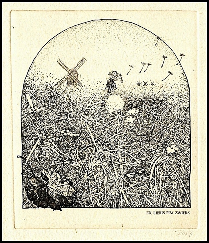 Janeczek Zbigniew Exlibris C3 Bookplate Wiatrak Windmill Mulino 1849