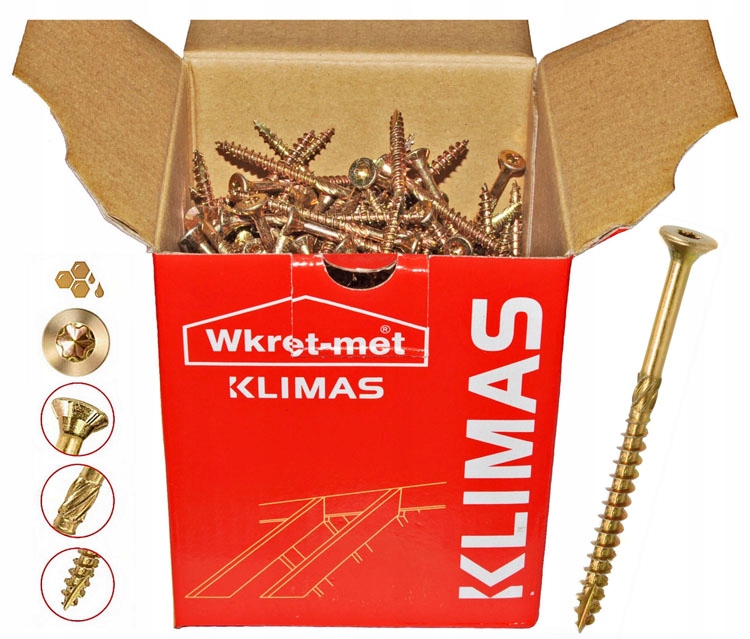 

Wkręty Ciesielskie Do Drewna 3,5x50 Torx , 400 szt
