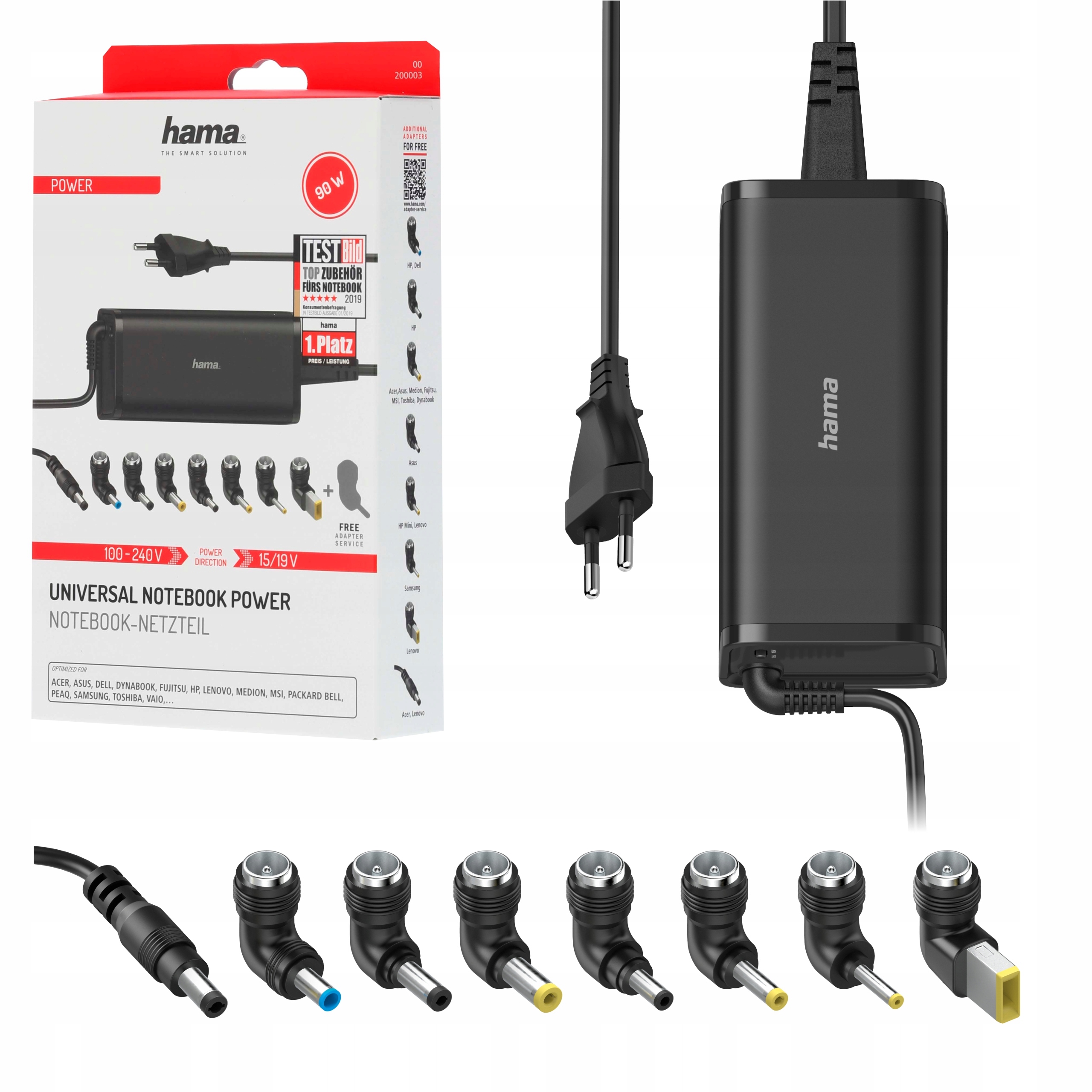 Hama uniwersalny zasilacz ładowarka do Laptopa 90W do większości modeli