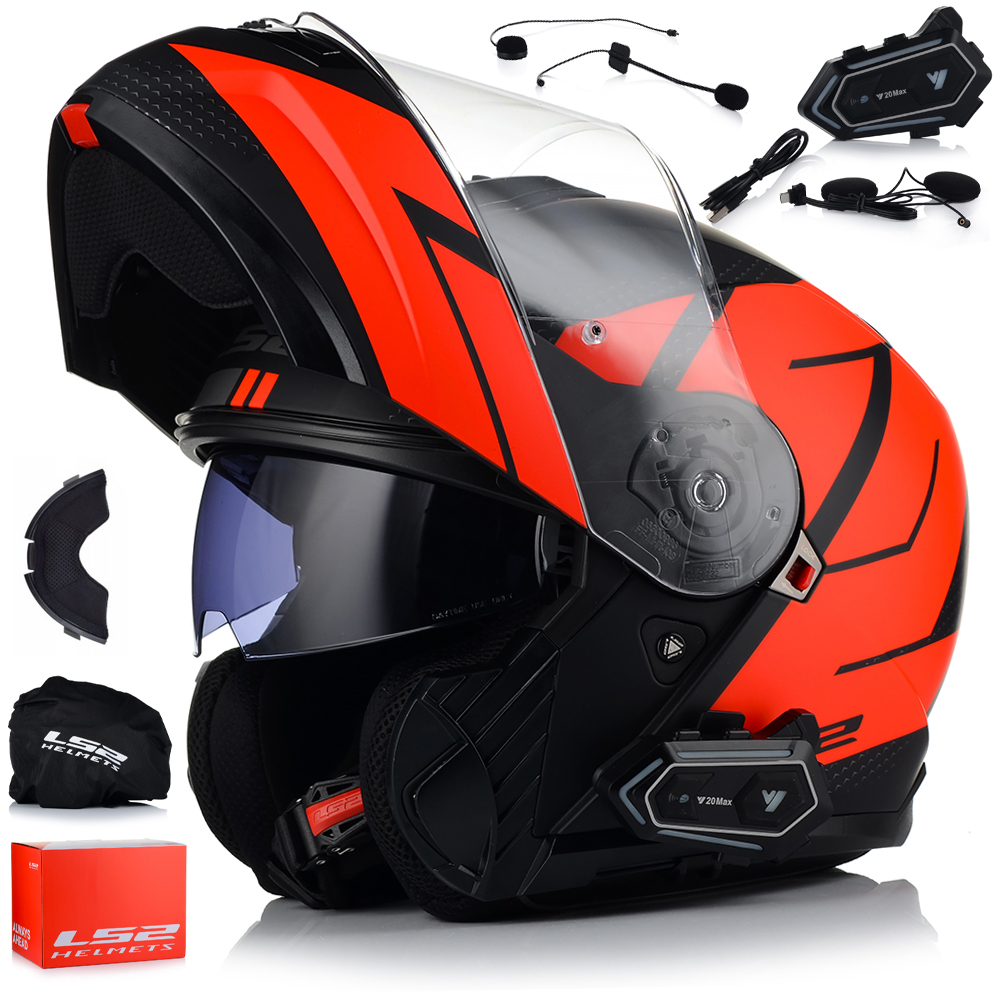 Motocyklová Prilba LS2 FF908 Strobe II Code Čeľusťová Clona Interkom