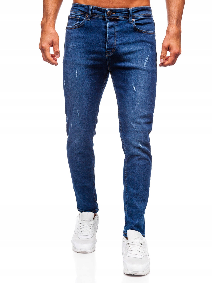 Pánské Džínové Kalhoty Slim Fit Tmavě Modré 6835 DENLEY_30/S