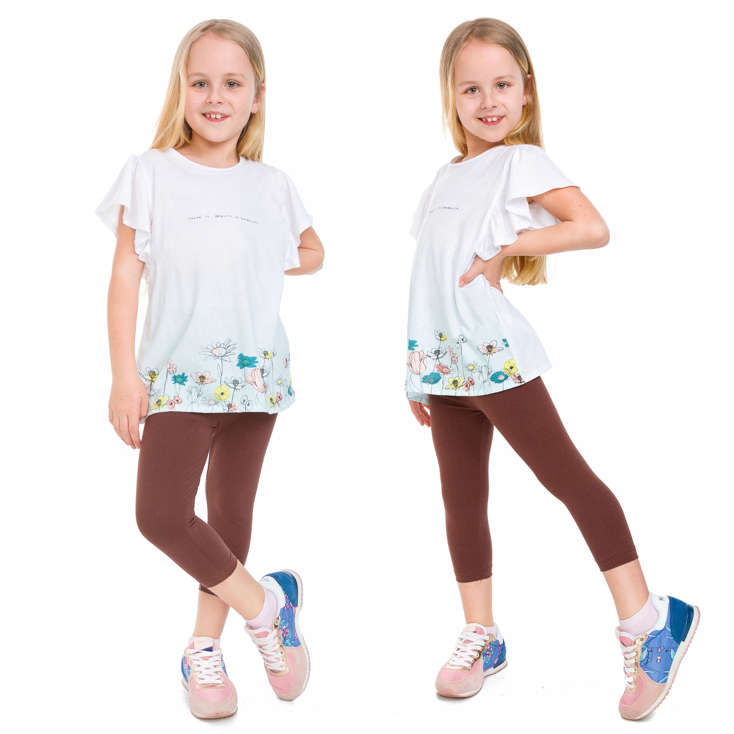 

Legginsy Dziecięce 3/4 Getry Rybaczki Brązowe 92