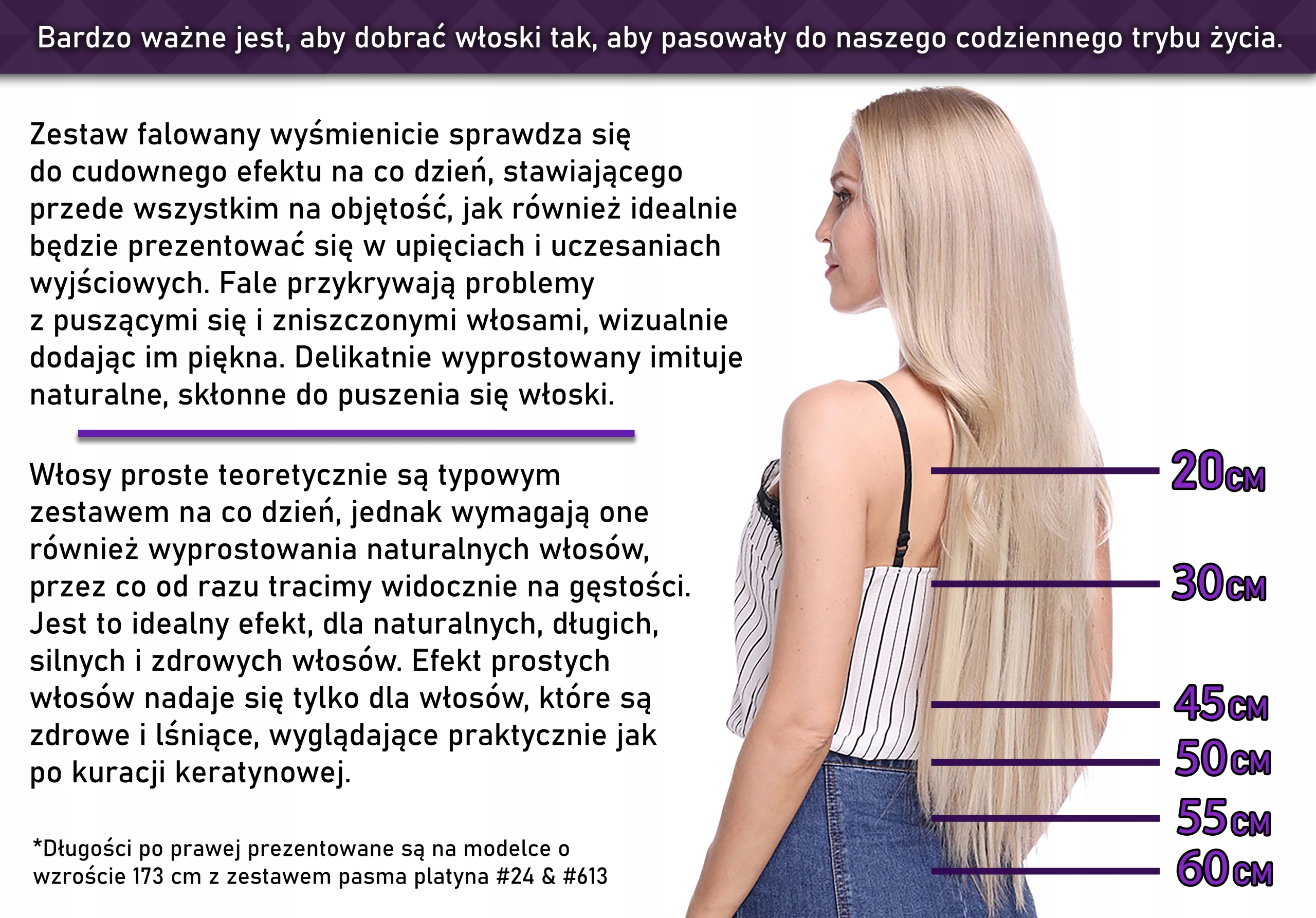 Doczepiane włosy clip in soczysta czerwień 60 cm Typ włosów syntetyczne