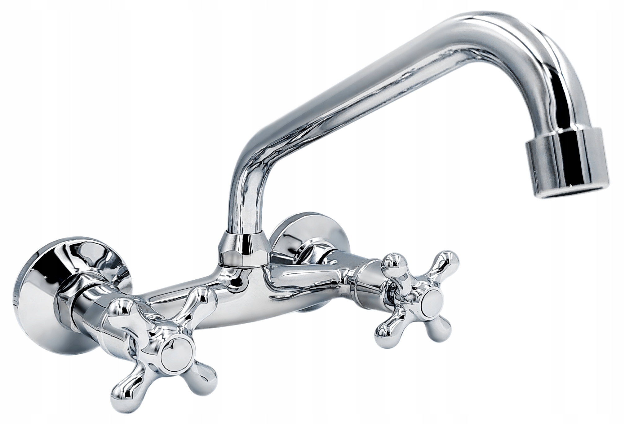 BATERIA UMYWALKOWA KUCHENNA ZLEWOZMYWAKOWA ŚCIENNA DŁUGA OBROTOWA WYLEWKA