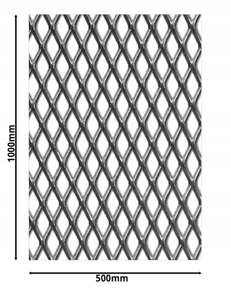 SIATKA CIĘTO CIĄGNIONA 1000 x 500 20 X 10 X 2 X1,5 Marka Metal-tech