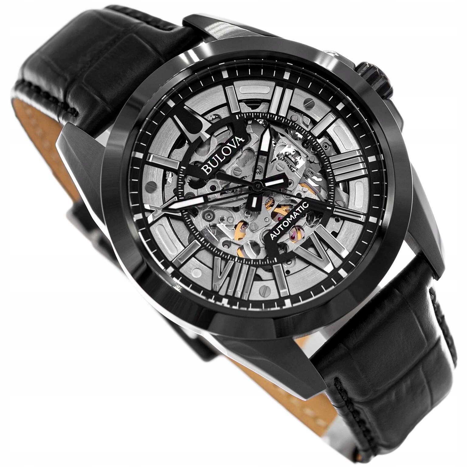 Pánské Hodinky Bulova 98A304 Classic Sutton Skeleton Automatic Na Řemínku