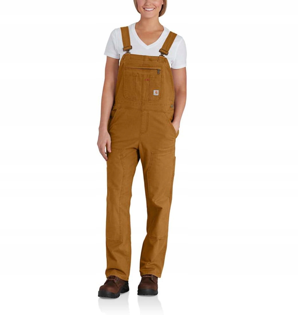 Záhradníčky Carhartt USA Amerika Crawford Double Front Bib Overall BROWN -M