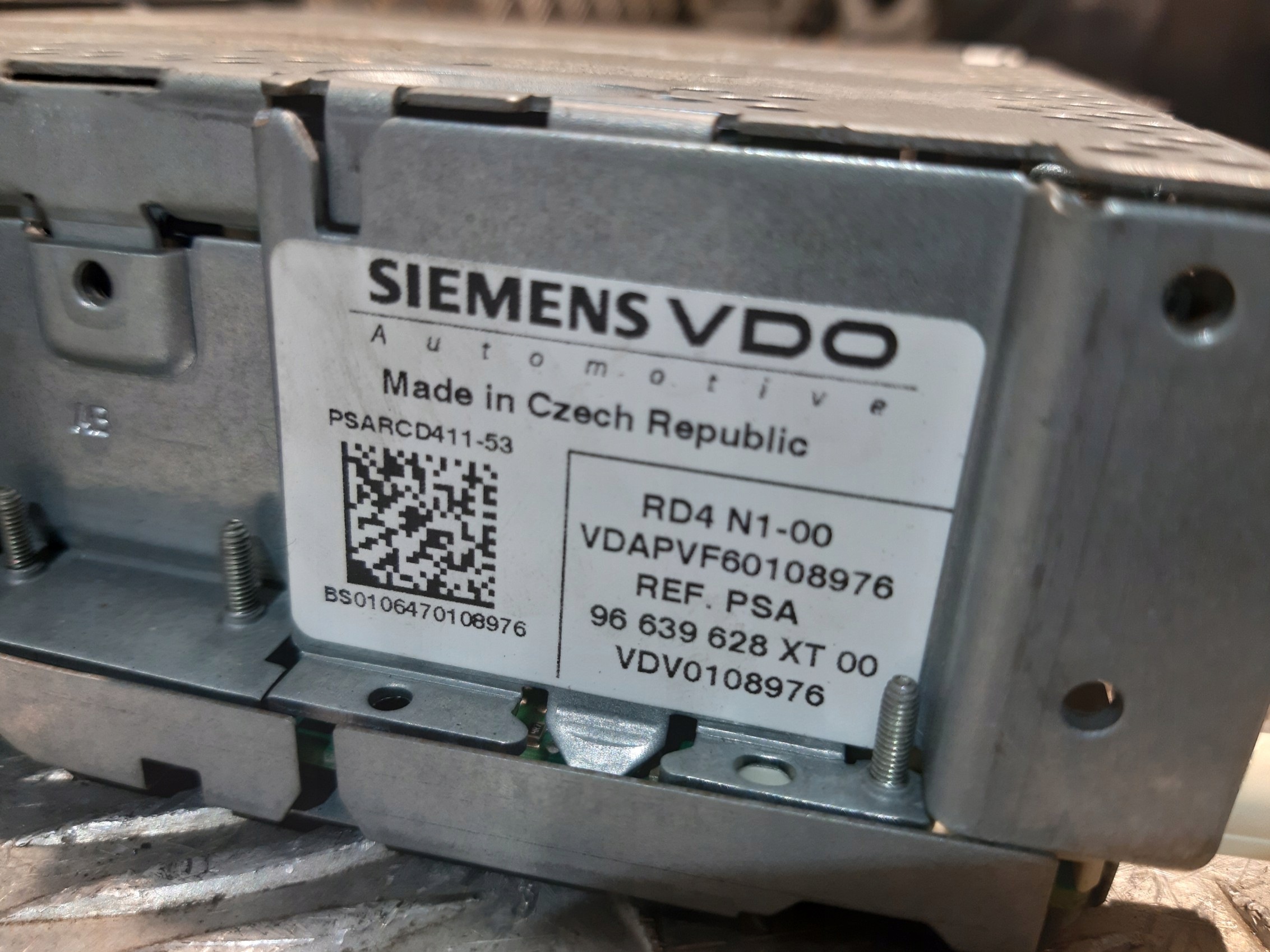 RADIO CD SIEMENS VDO CD PSARCD41153 PEUGEOT 207