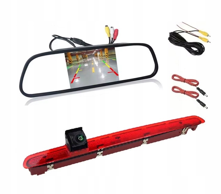 Couvací kamera T5 T6 Transporter Carawela Multivan monitor v zrcátku 4,3