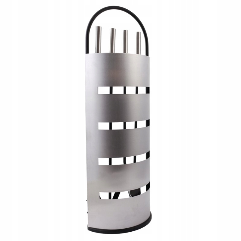 Stylový 5dílný set do krbu z nerezová ocel, kartáčovaný