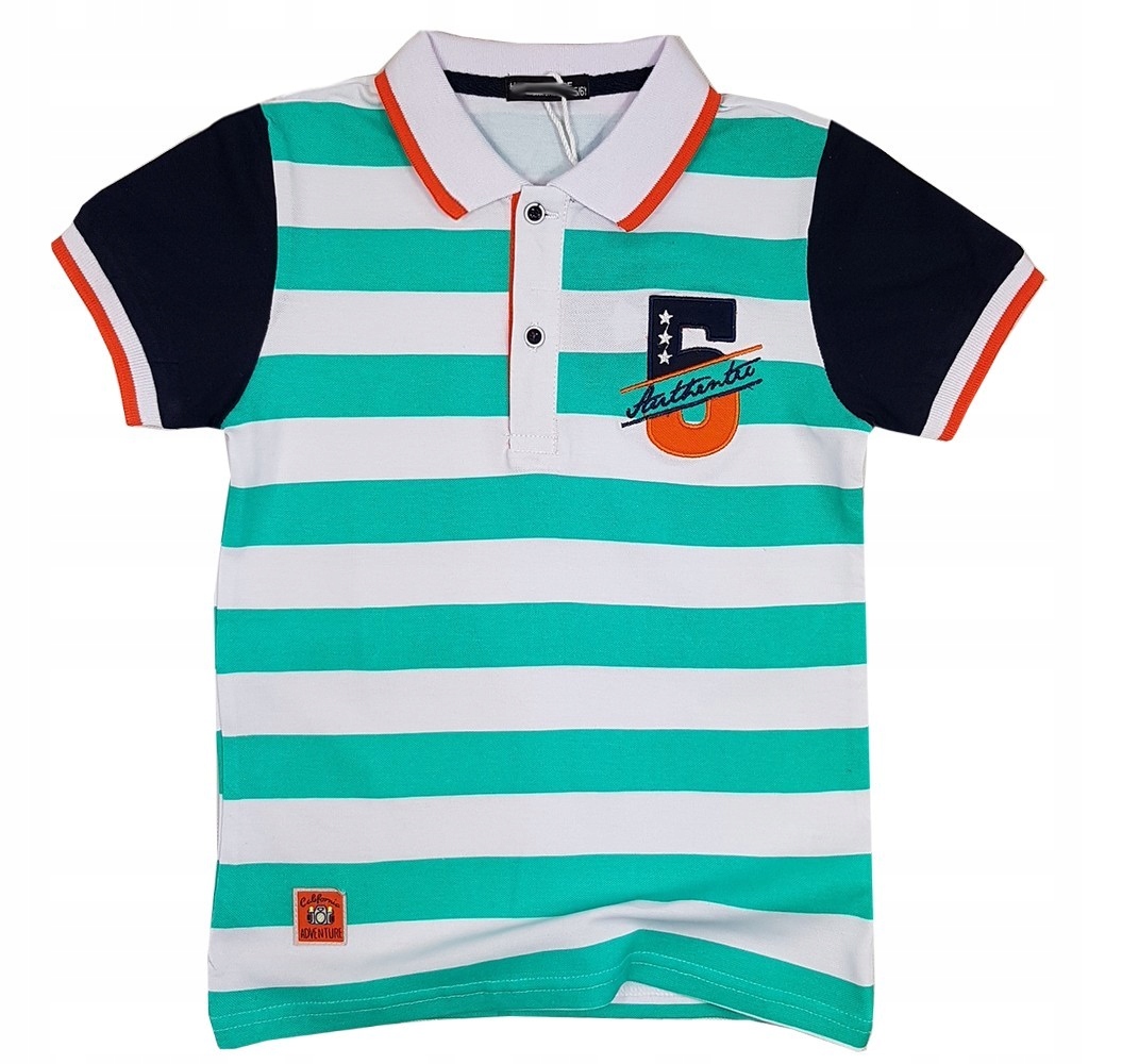 

Bluzka polo Paseczki r 3/4 98/104 cm Sea