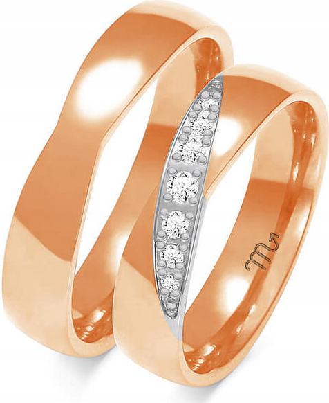 Zlatý snubní prsten svatba 14K 585 vel. 29 30 31 s lesklým elegantním vzorem