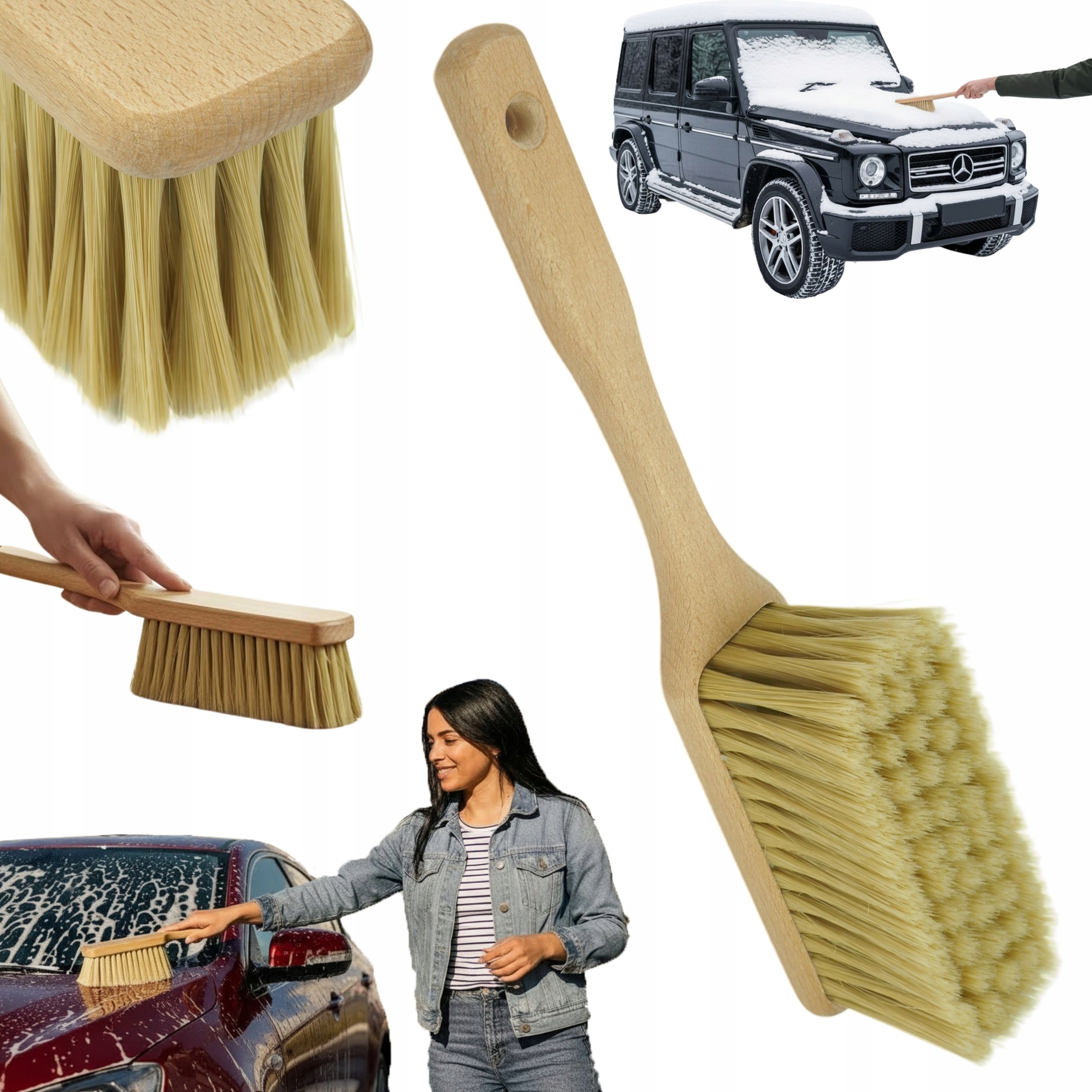 Szczotka Do Odśnieżania Mycia Samochodu Delikatna