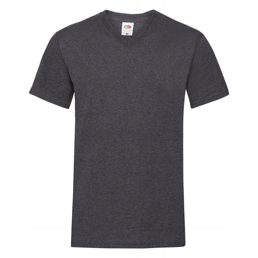 

Koszulka męska z dekoltem typu V - ciemnoszary XL