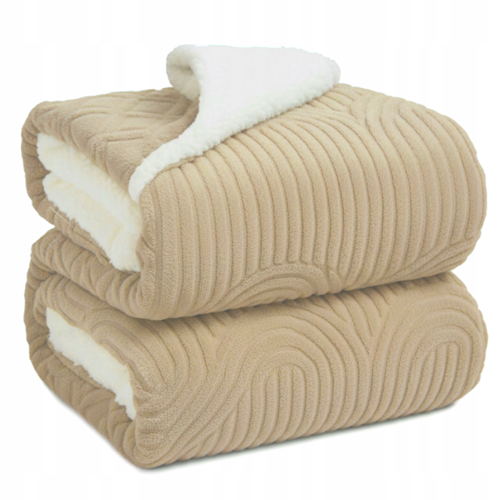 Gruby koc dwustronny "Sweterek i Baranek" 200*230cm