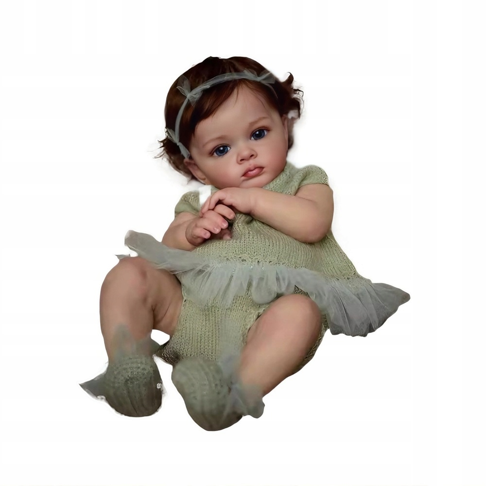 Duża Lalka Reborn 55 CM Jak Żywa Bobas Dziewczynka skóra jak prawdziwa