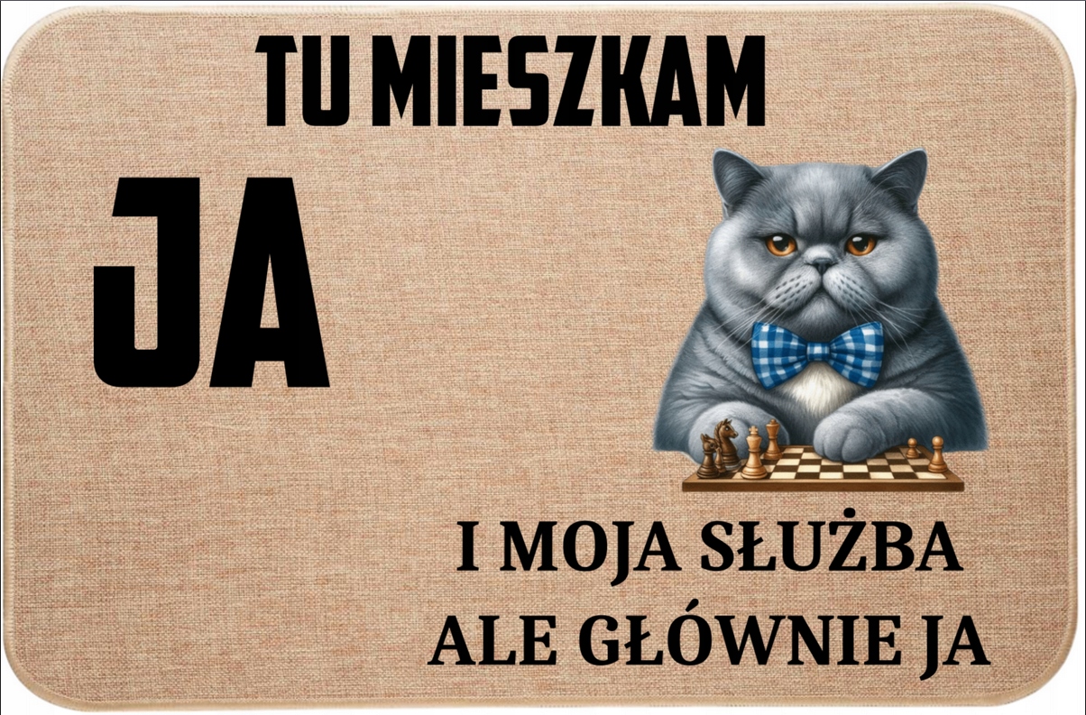 Lněná Rohožka S Kočkou, Tady Bydlím Já A Moje Služba, Ale Hlavně Já 5