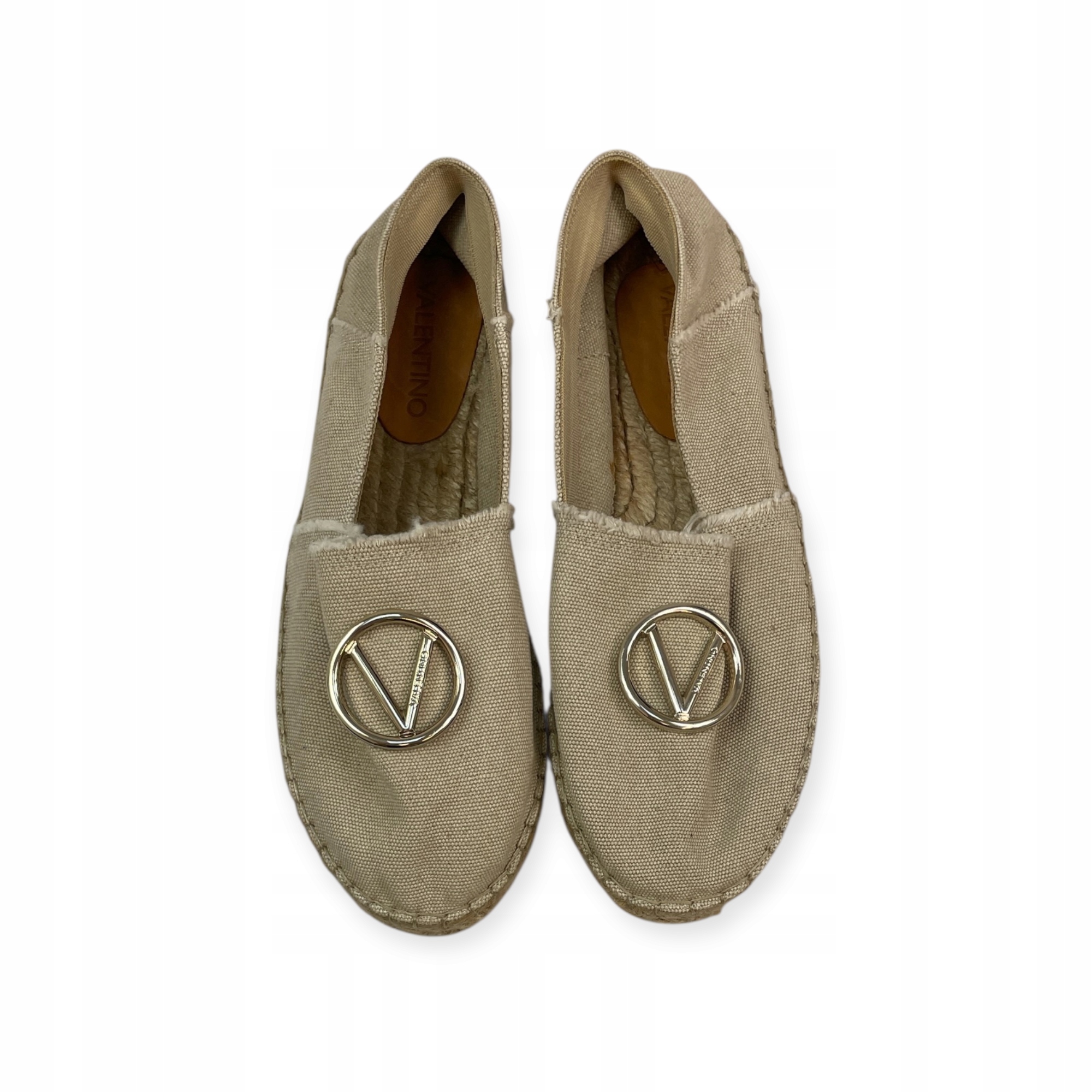 Logo Valentino Garavani Espadrilky Canvas Béžová Eu 39 (uk 5.5)