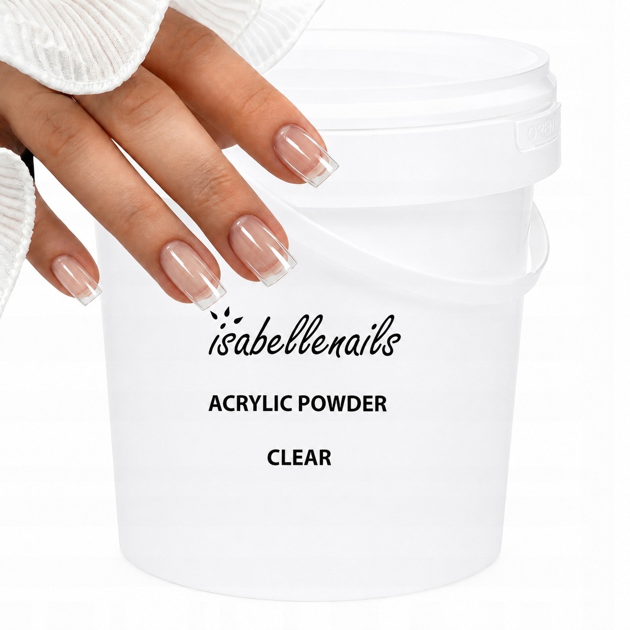 Akrylový pudr na nehty Clear Bezbarvý 1 L isabellenails