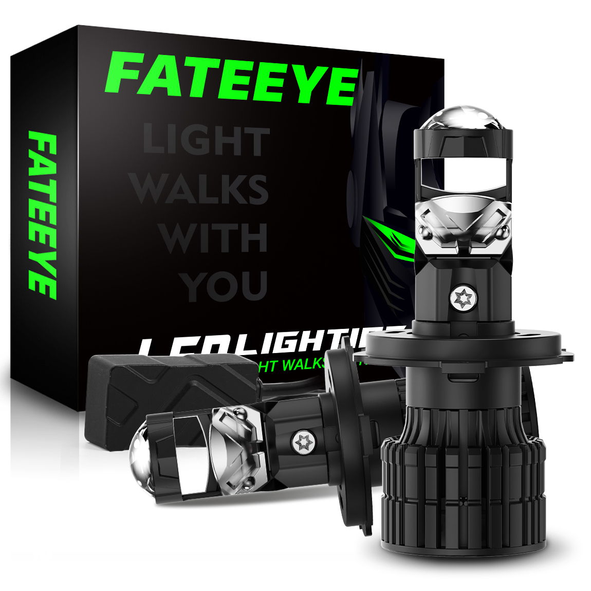 Led Žiarovky H4 Fateeye Projector 100 % Ideálne Odpojenie Šošovky Fisheye