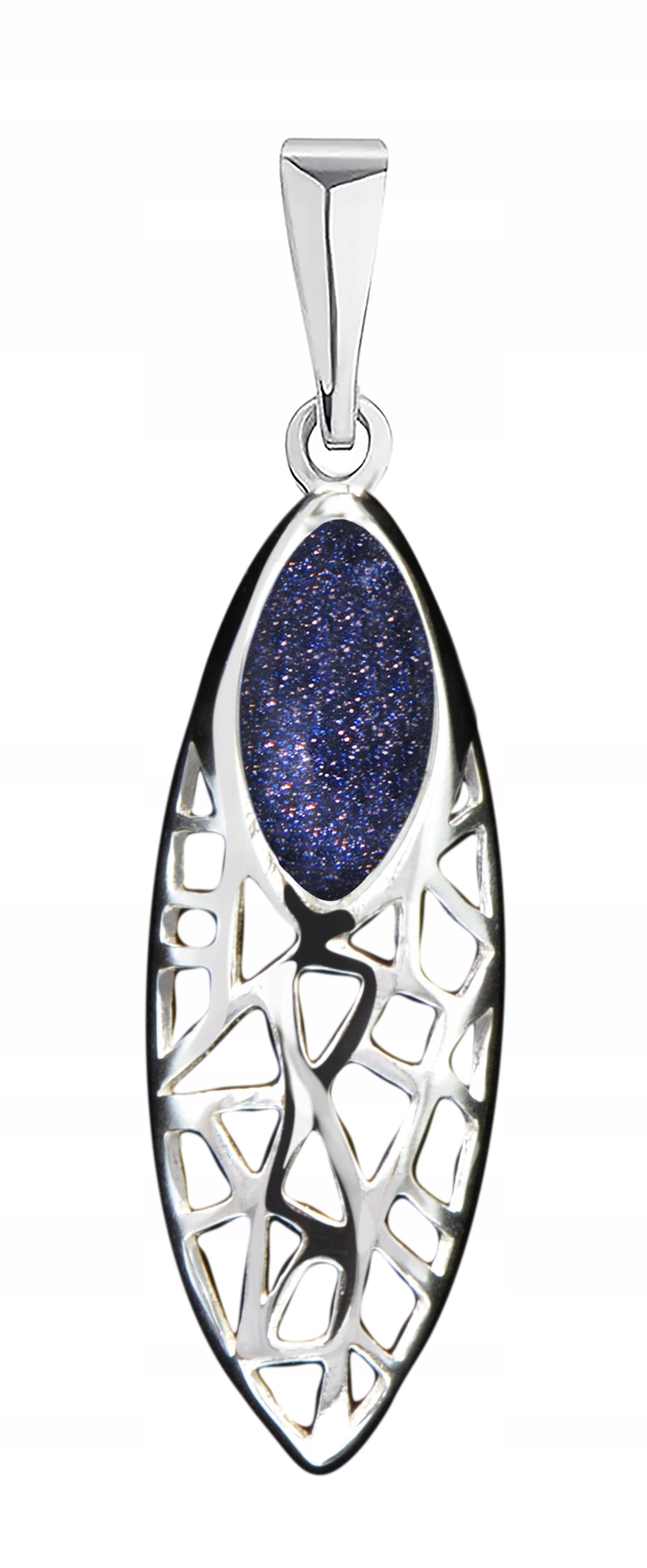 

Duży Srebrny Ażurowy Wisiorek Z Nocą Kairu Pr.925!