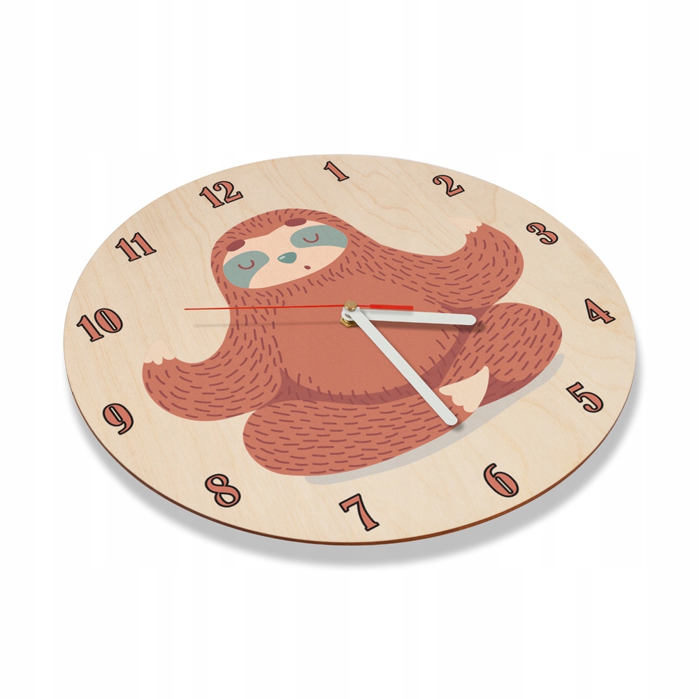 CICHY Zegar ścienny do pokoju dziecka LENIWIEC cyf Marka inna