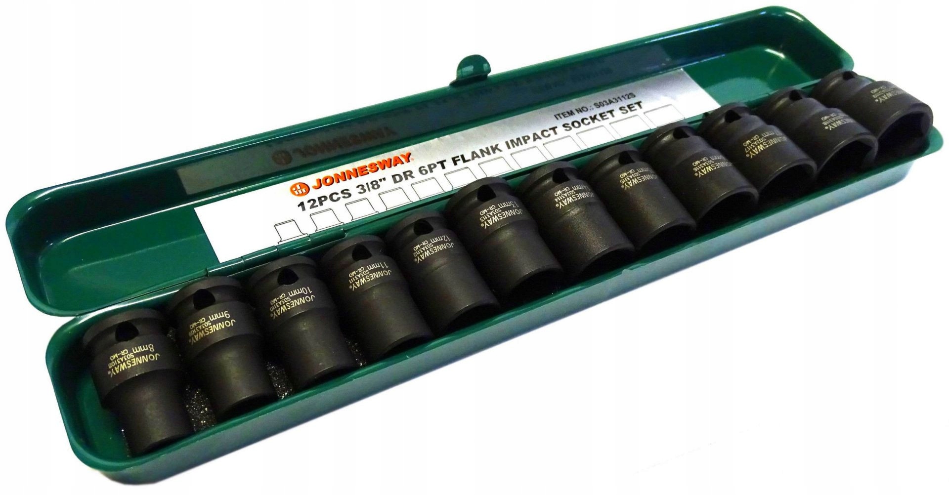 

Kpl Nasadki Udarowe 8-19MM 3/8' 12 Szt Jonnesway