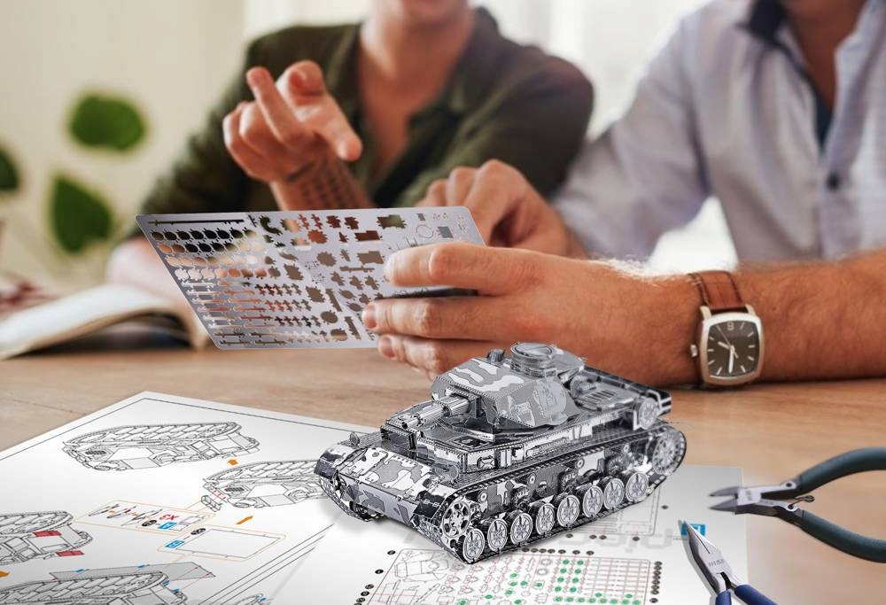 3D Metal Puzzle zestaw modeli do składania - Czołg Tiger +14 Kod producenta 5056005653616