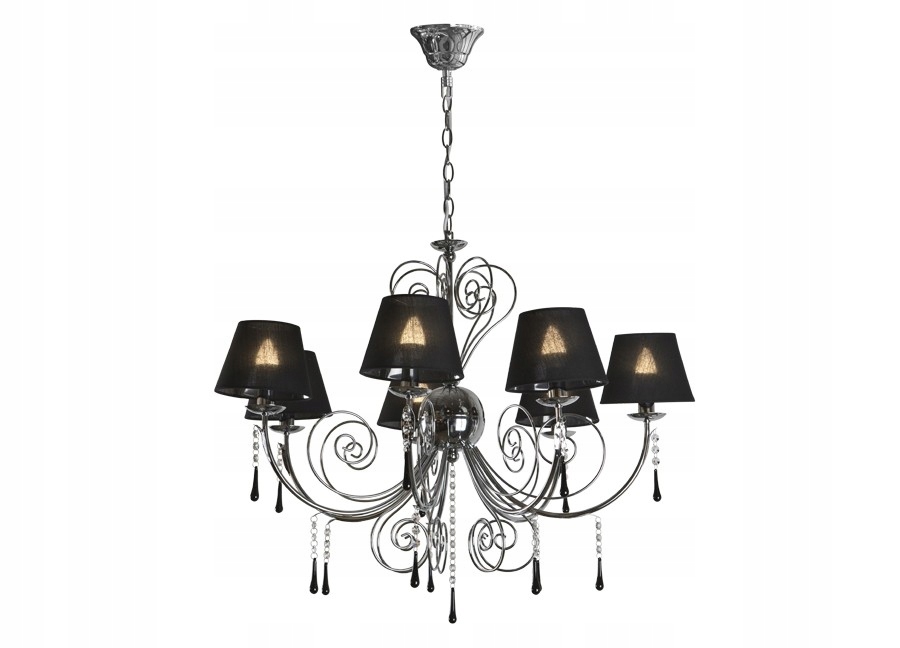 Lampa Soul 4977/7 s pripínacími kryštálmi, sedem tienidiel