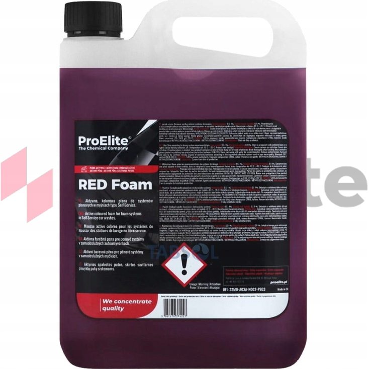 Proelite Red Foam 5L – červená aktivní pěna pro mytí vozidel