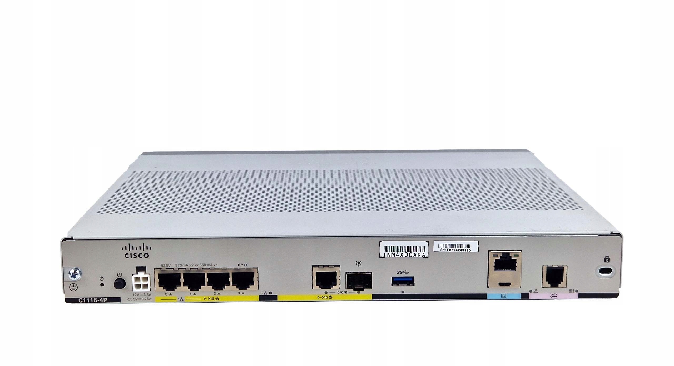 Cisco C1116-4P Integrated Services Router + Zasilacz