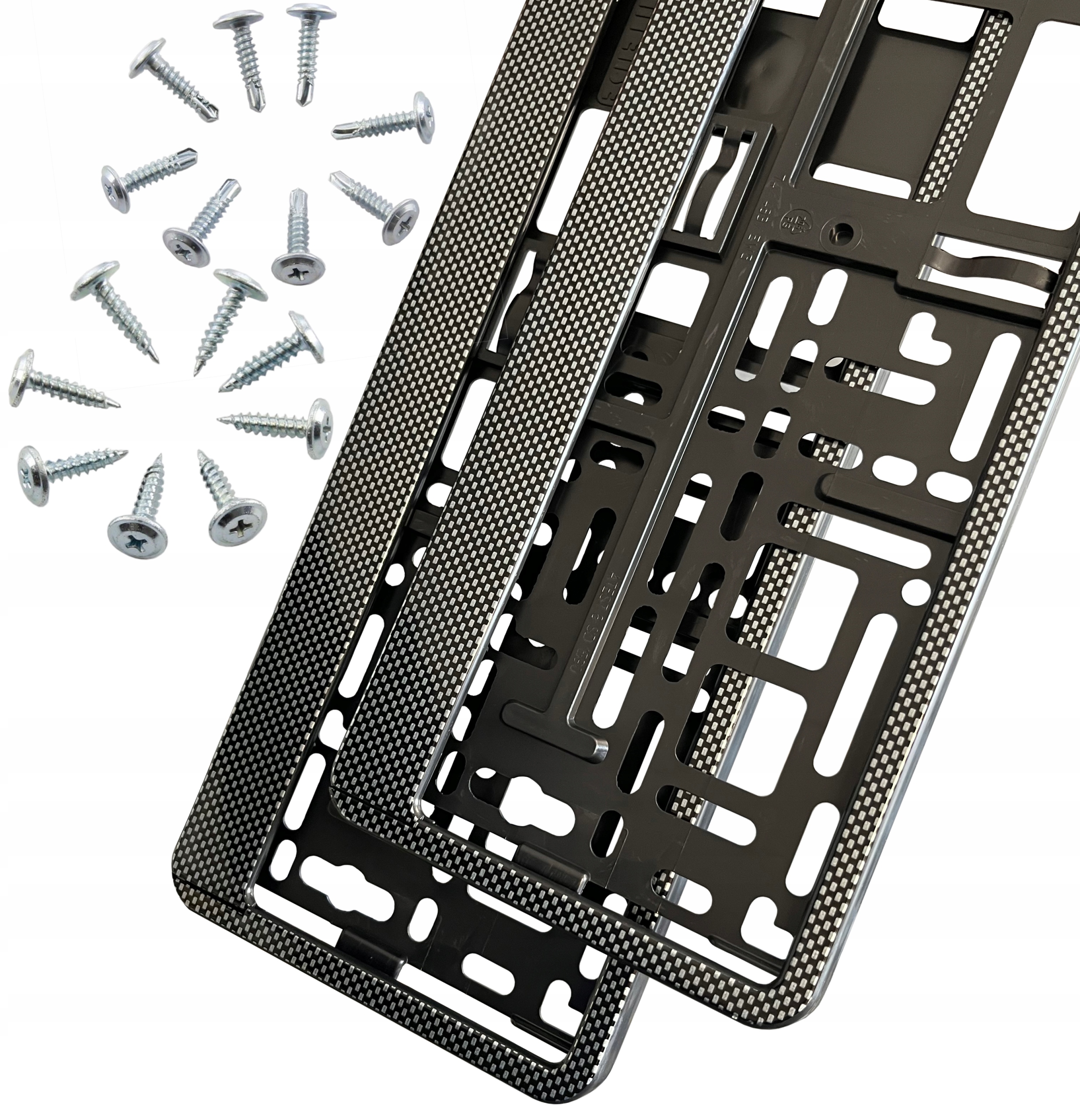 

2 X Ramka Pod Tablice Rejestracyjne Carbon +wkręty
